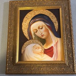 Beautiful Framed Art of Madonna and Child